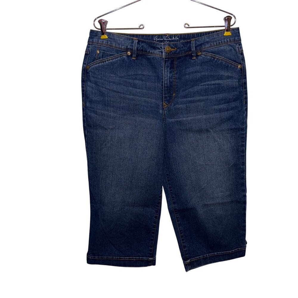 Gloria Vanderbilt Womens Size 10 Slimming Skimmer Capri Jeans Dark Wash